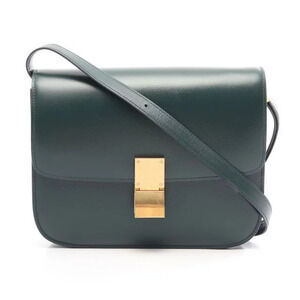 Celine Classic Crossbody Box Bag flap pushlock Green